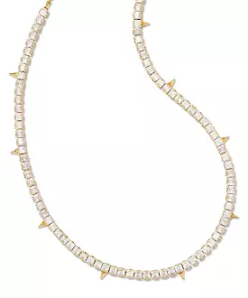 Kendra Scott Jacqueline Tennis Necklace - Gold/White Crystal