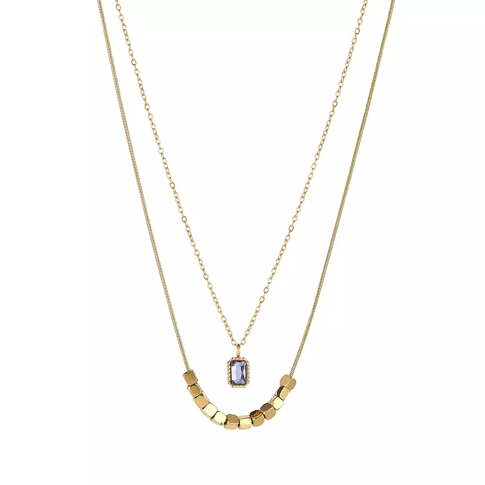 KNIGHT & DAY - Keilani Amethyst CZ Necklace