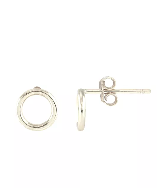 Kris Nations Circle Outline Stud Earrings - Gold OR Silver