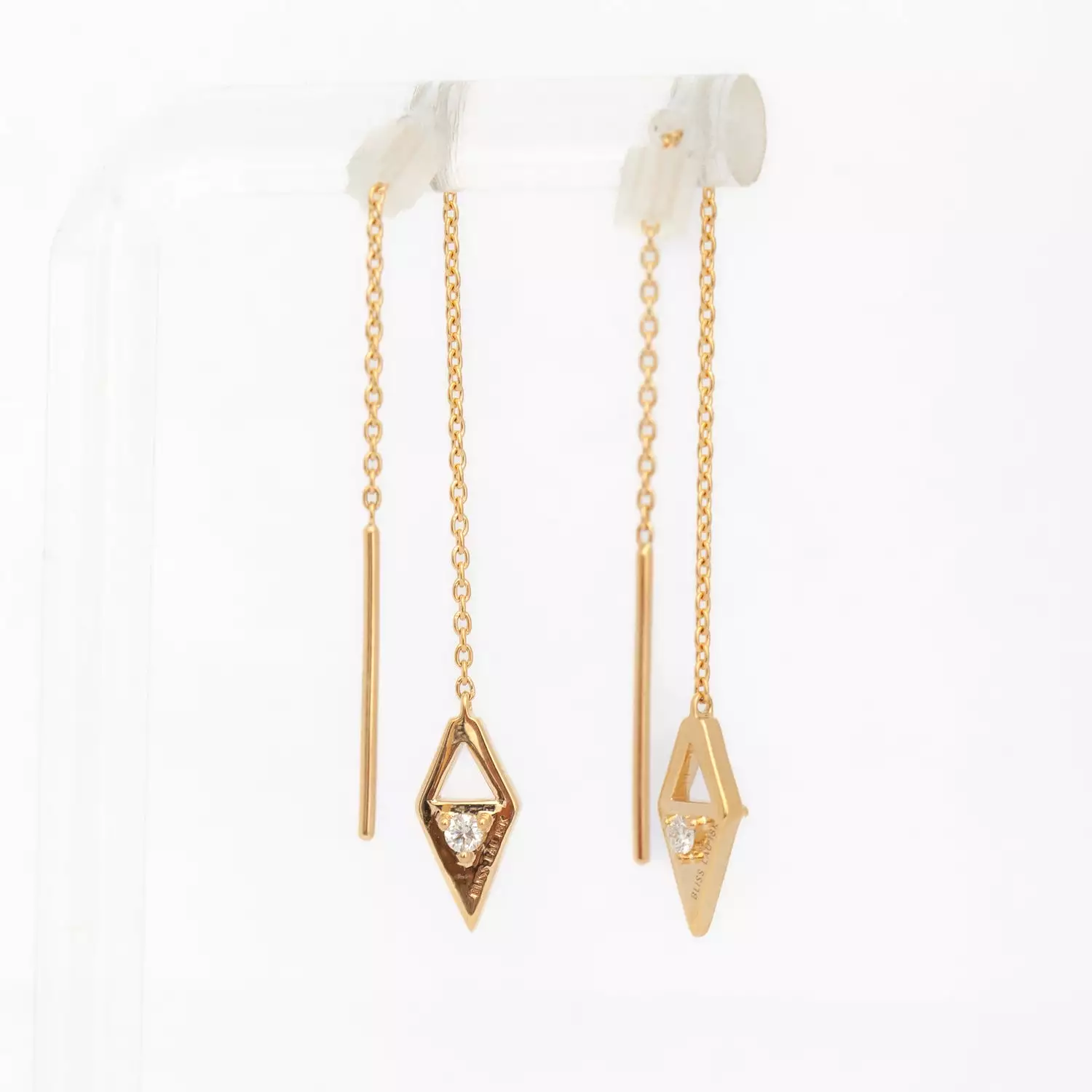 Lab-Grown Diamond Reflection Threader Earrings