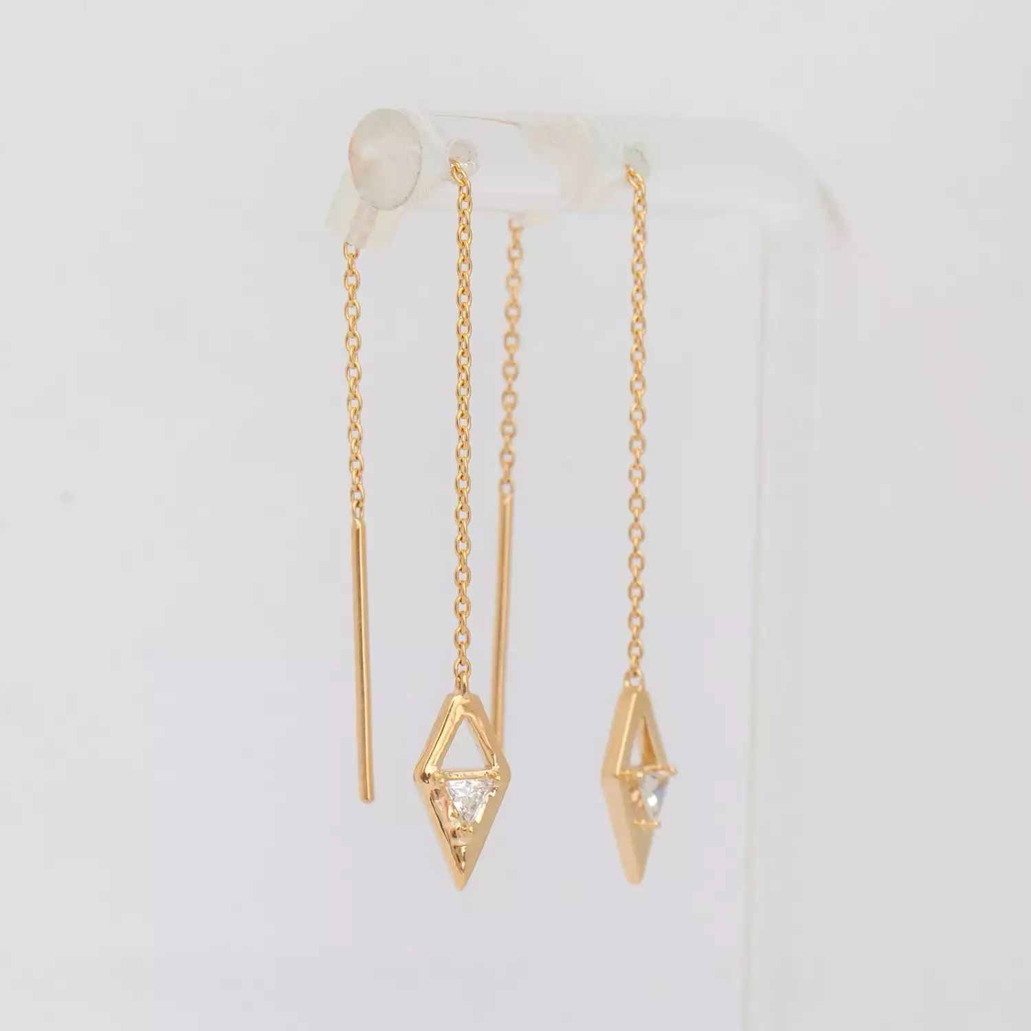 Lab-Grown Diamond Reflection Threader Earrings