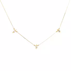 London 3 Diamond Spike Chain Necklace