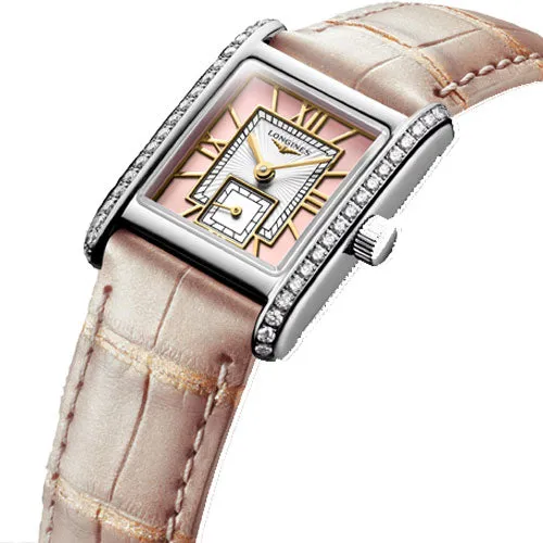 Longines Mini Dolcevita Sunray Pink Dial Women 21.5mm