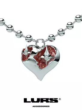 LURS Wounded Heart-Encrusted Diamond Necklace