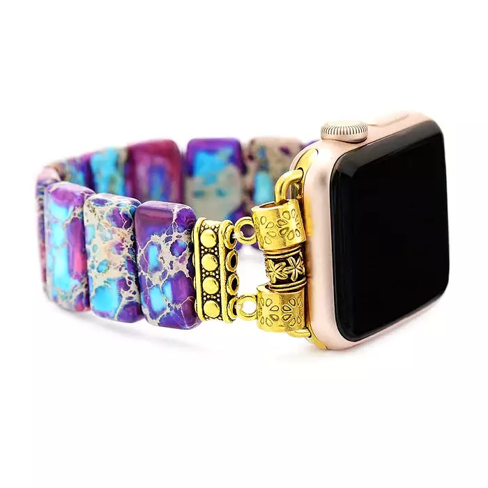 Majestic Tibetan Jasper Stretch Apple Watch Strap