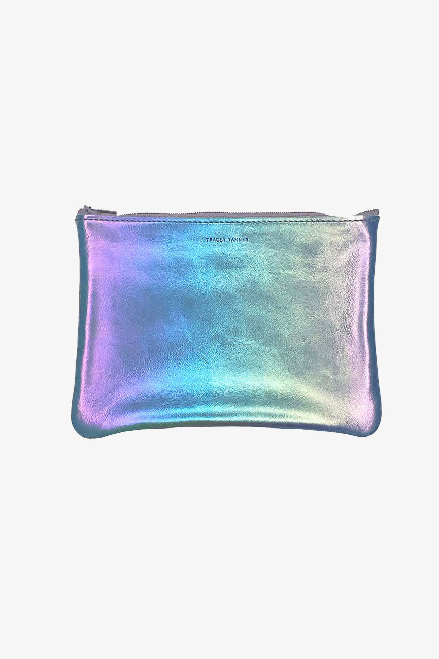 Medium Zip Pouch: Iridescent Moonstone