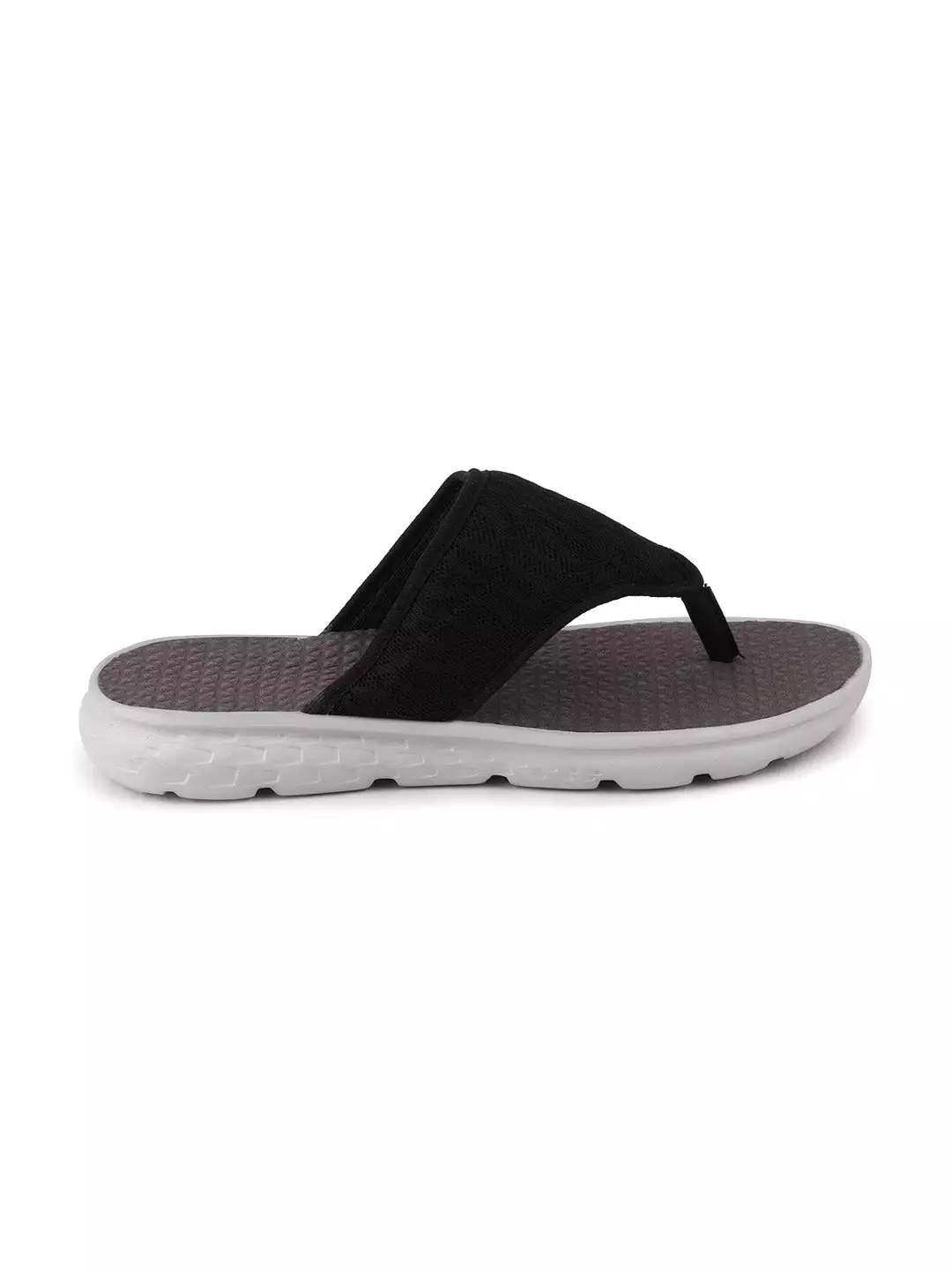 Men Black Casual Slip-On Flip-Flops