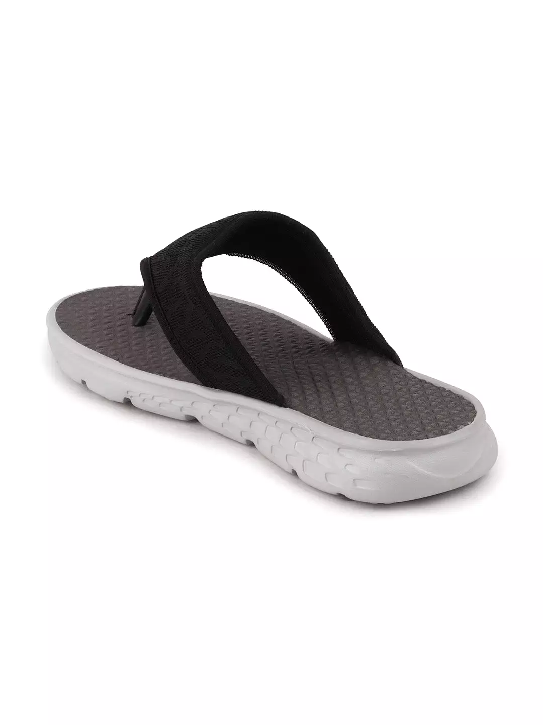 Men Black Casual Slip-On Flip-Flops