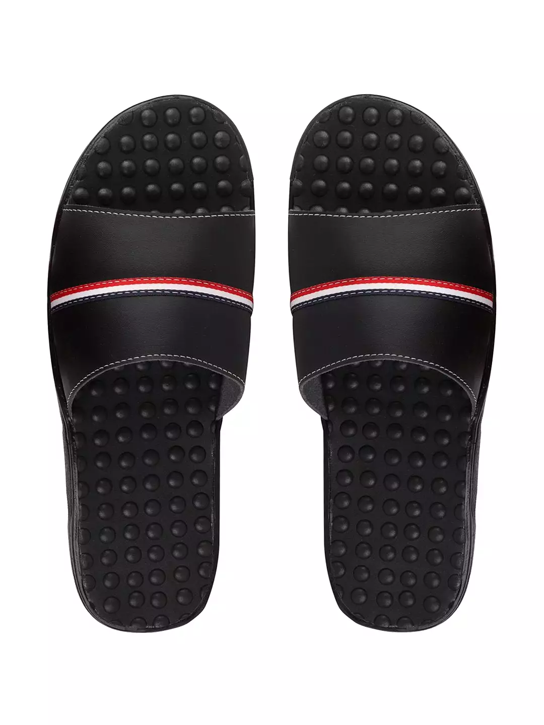 Men Black Casual Slip-On Flip-Flops