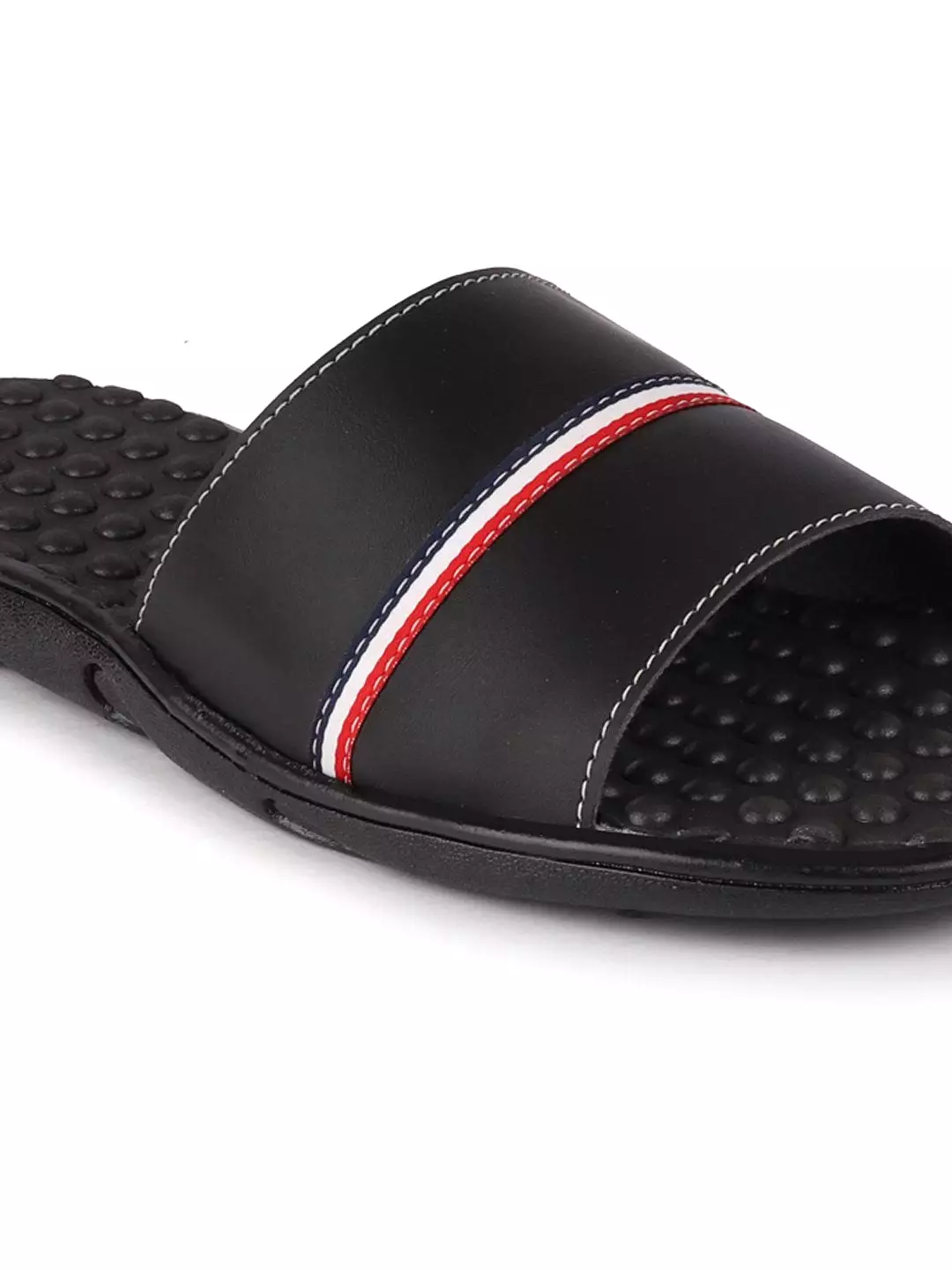 Men Black Casual Slip-On Flip-Flops