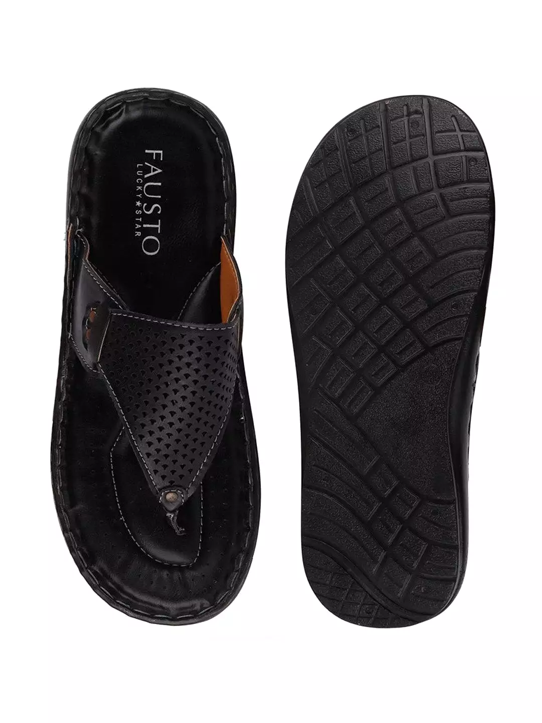 Men Black Formal Slip-On Slippers