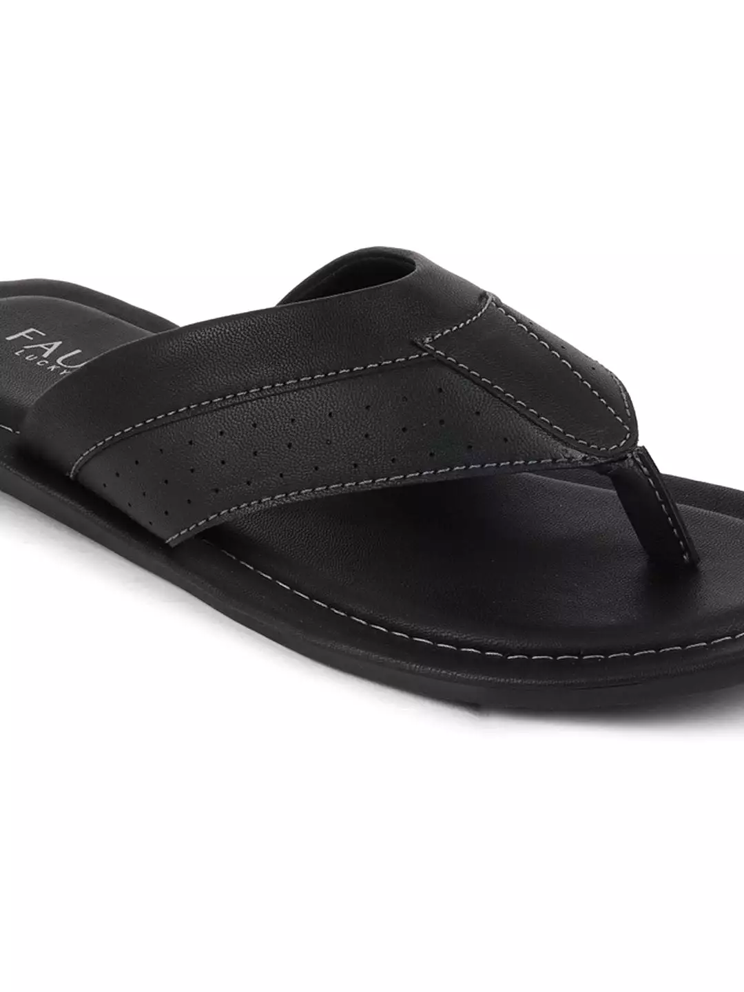 Men Black Indoor & Outdoor Slippers