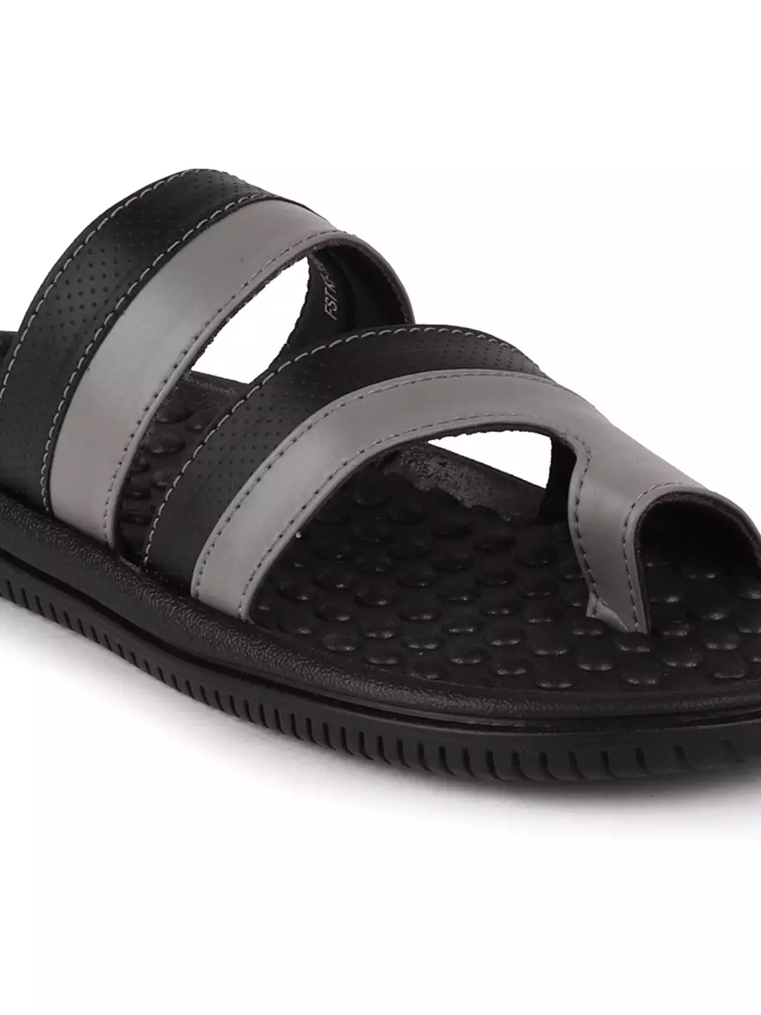 Men Black/Grey Casual Slip-On Slippers