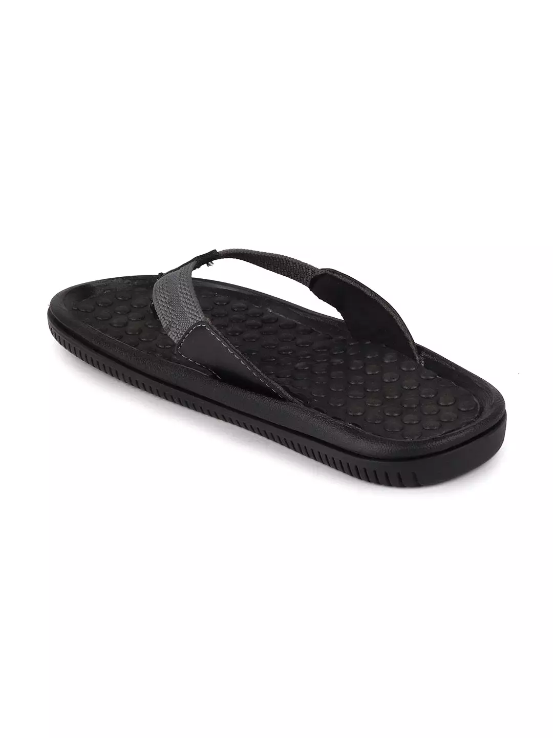 Men Black/Grey Casual Slip-On Slippers