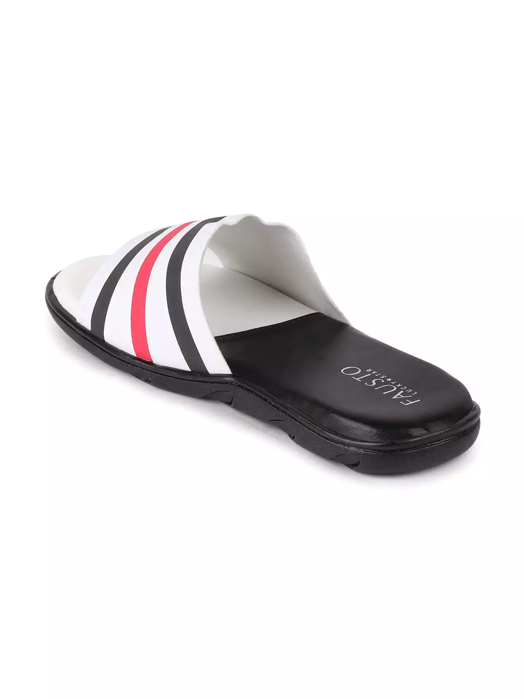 Men Black/Red Casual Slip-On Flip-Flops