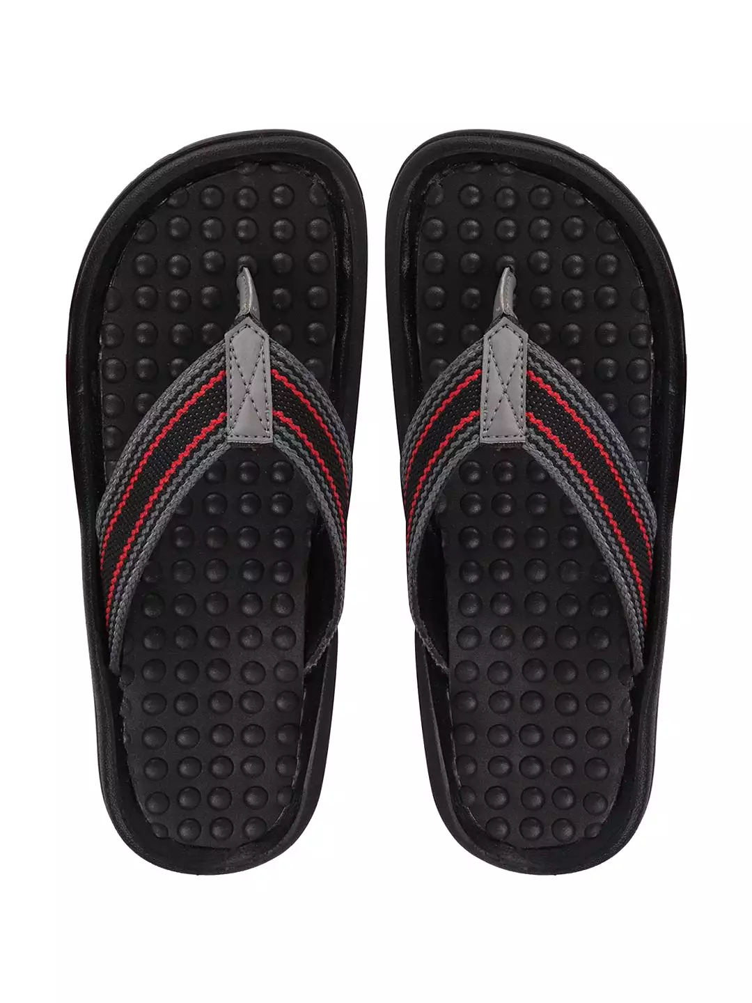 Men Black/Red Casual Slip-On Slippers