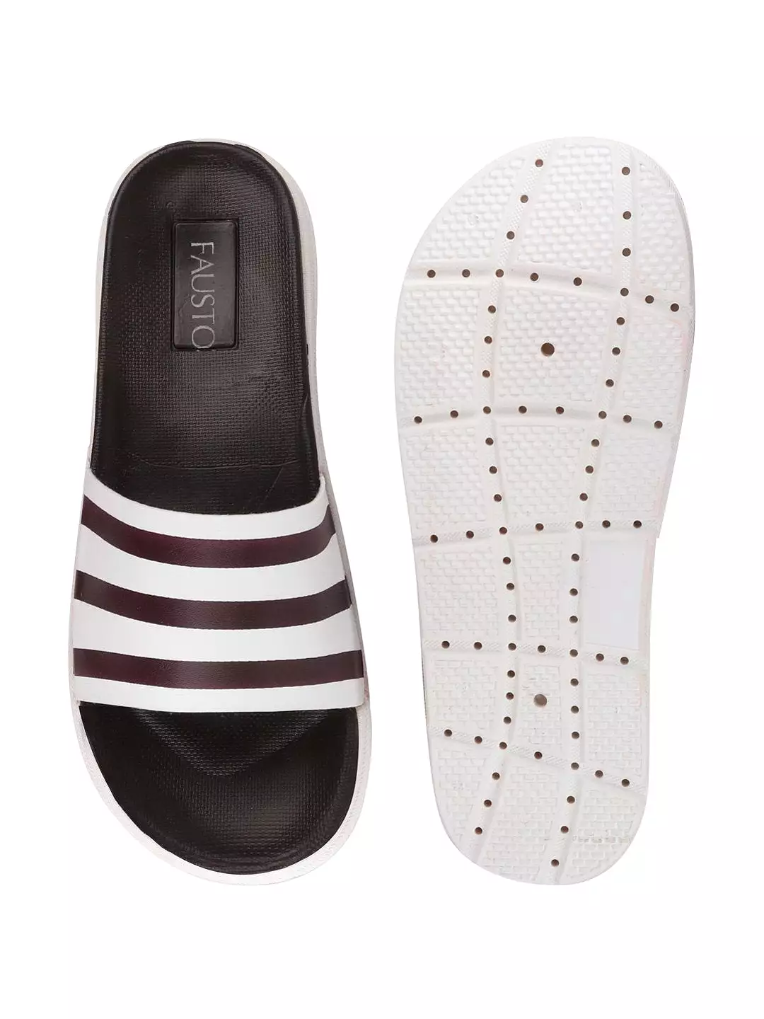 Men Brown Casual Slip-On Flip-Flops