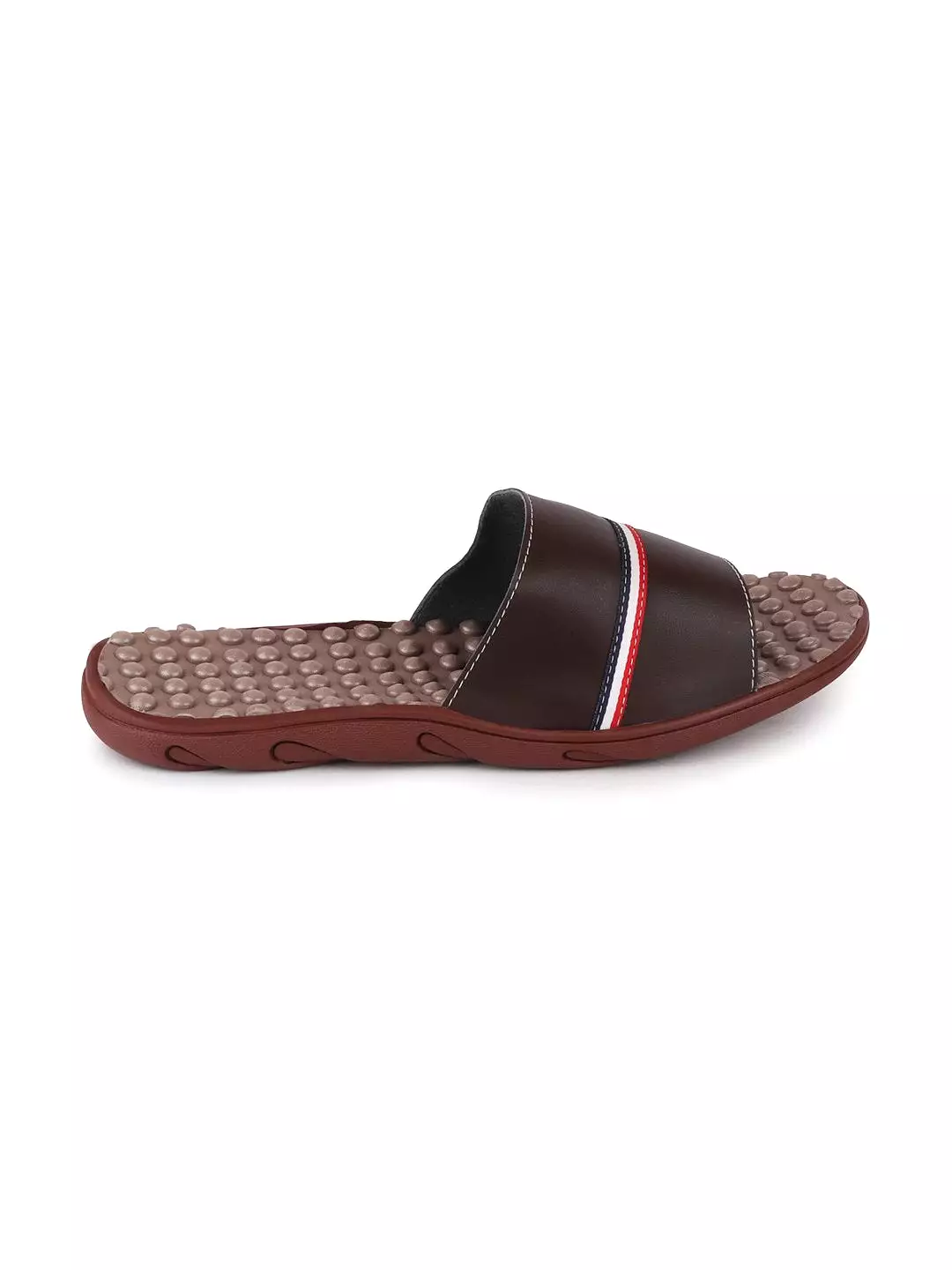 Men Brown Casual Slip-On Flip-Flops