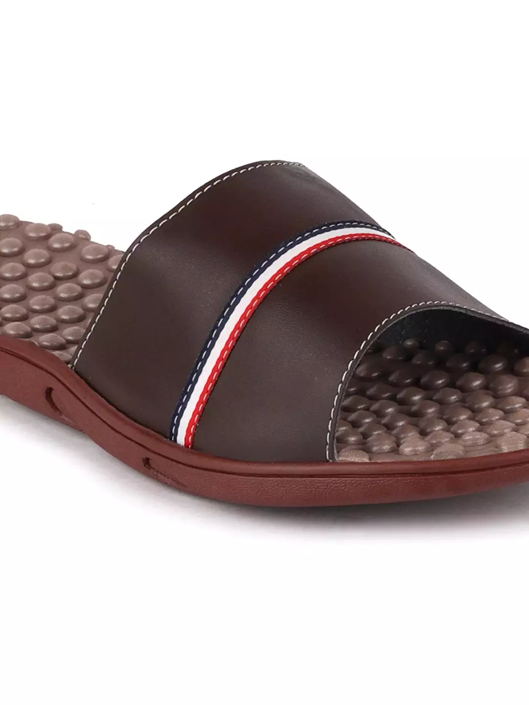 Men Brown Casual Slip-On Flip-Flops