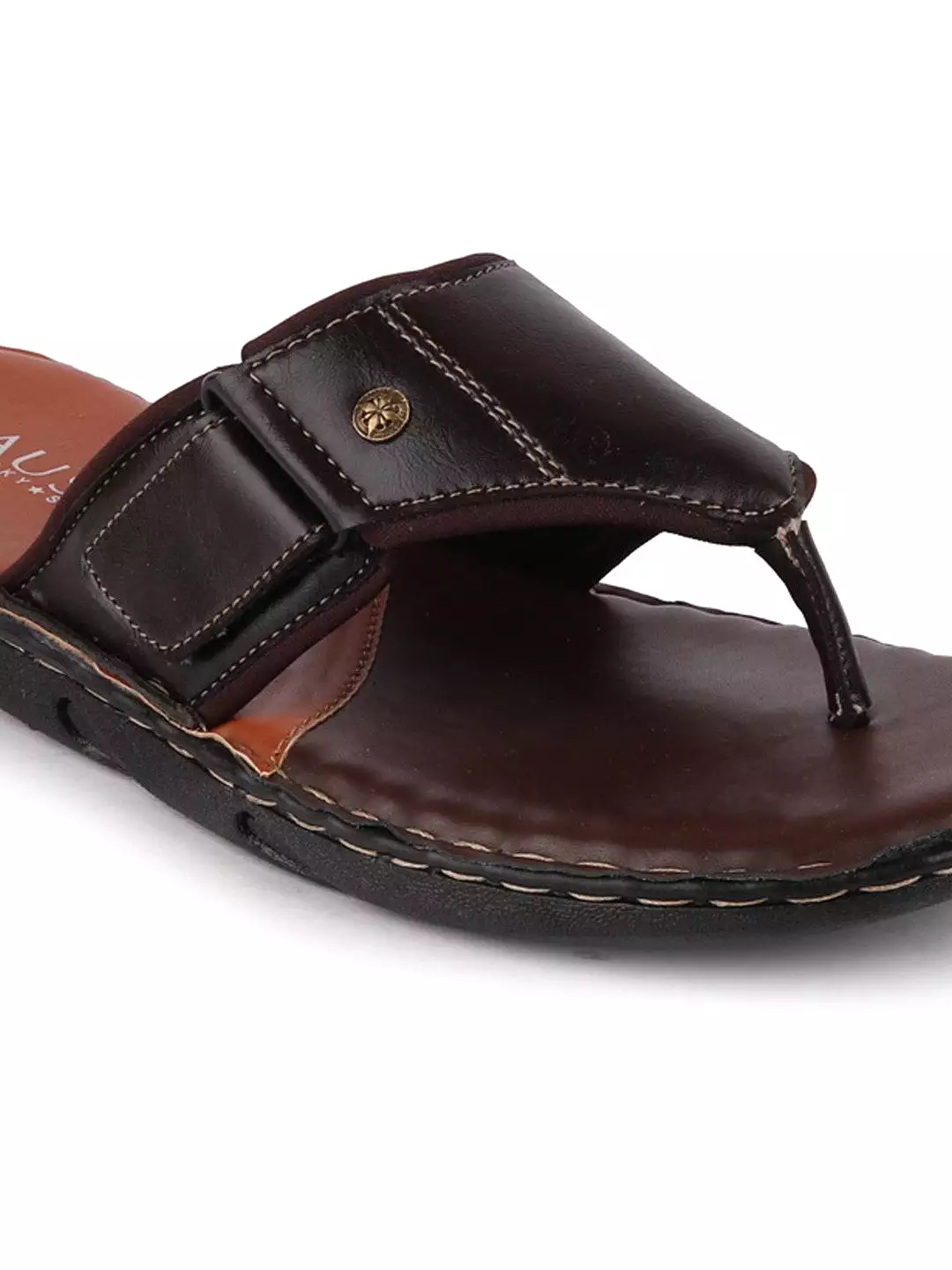 Men Brown Casual Slip-On Slippers