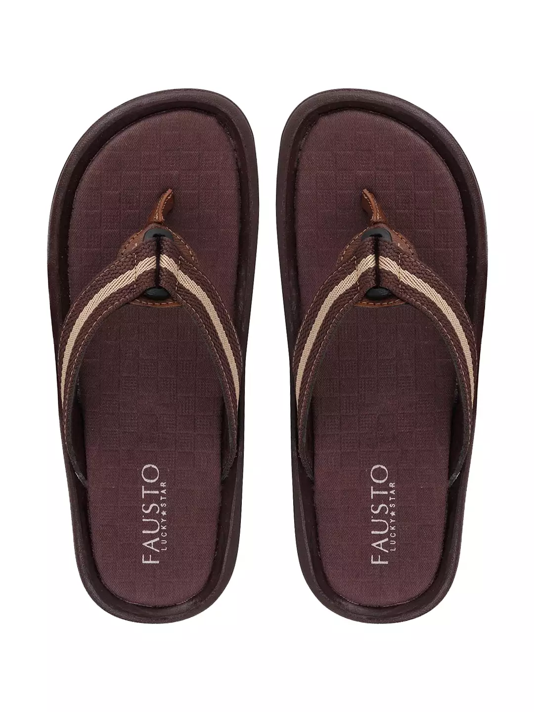 Men Brown Casual Slip-On Slippers