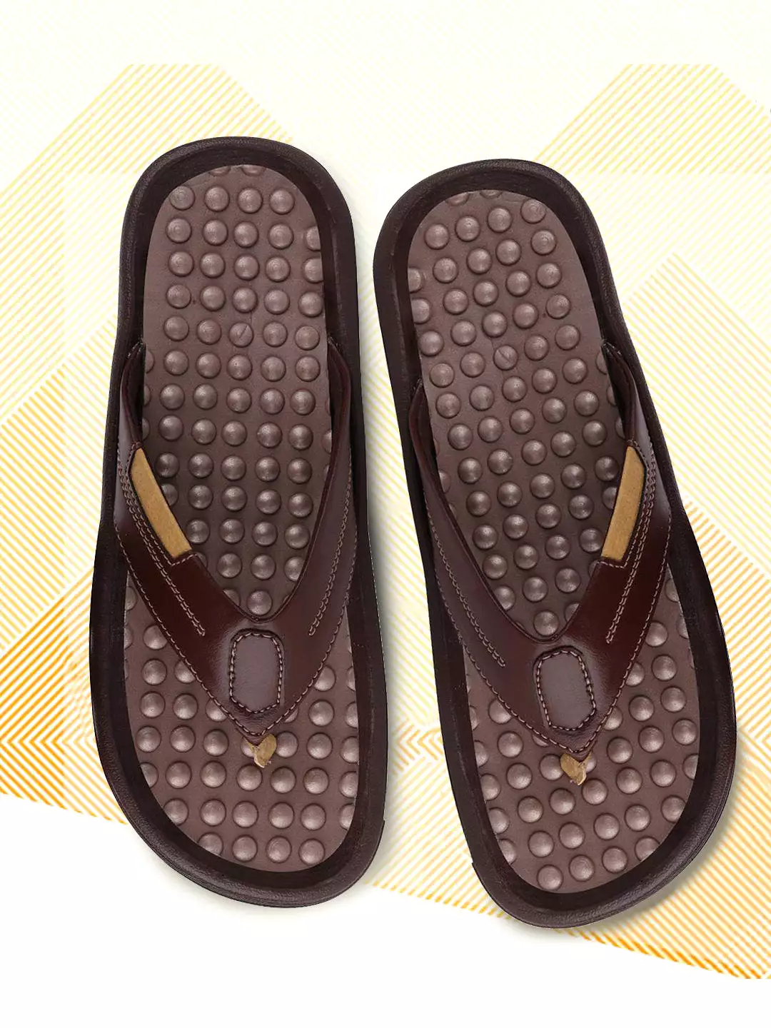 Men Brown Casual Slip-On Slippers