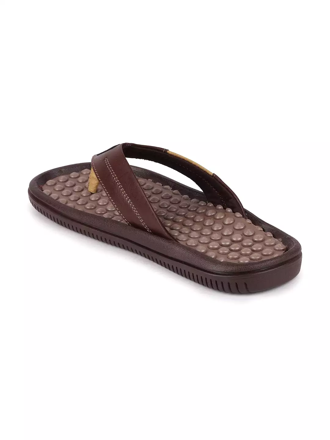 Men Brown Casual Slip-On Slippers