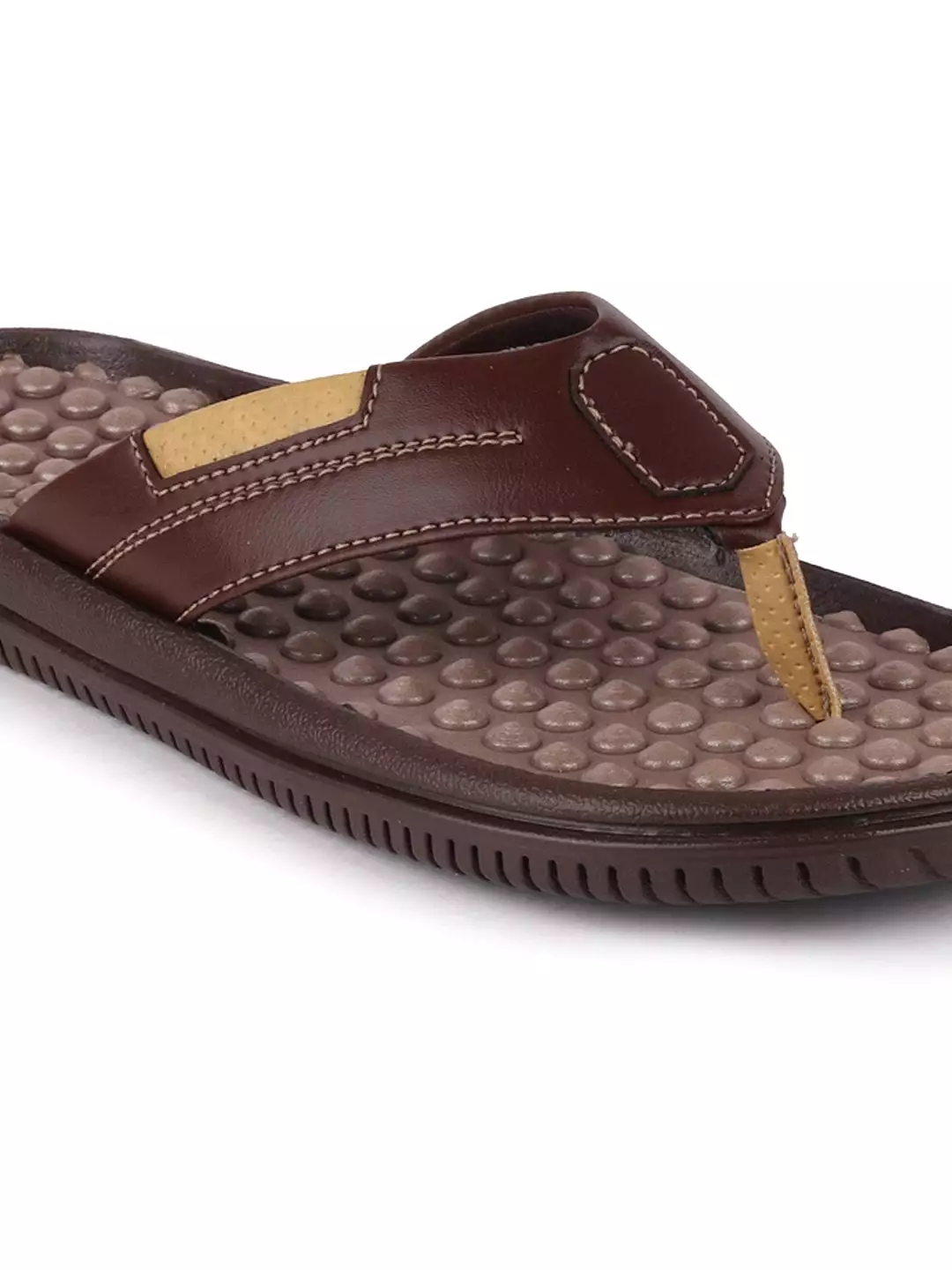 Men Brown Casual Slip-On Slippers