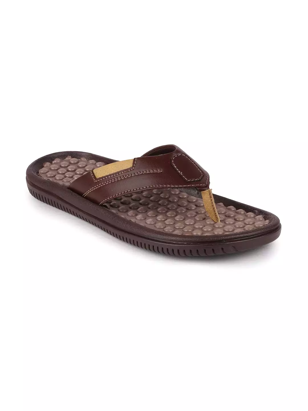 Men Brown Casual Slip-On Slippers