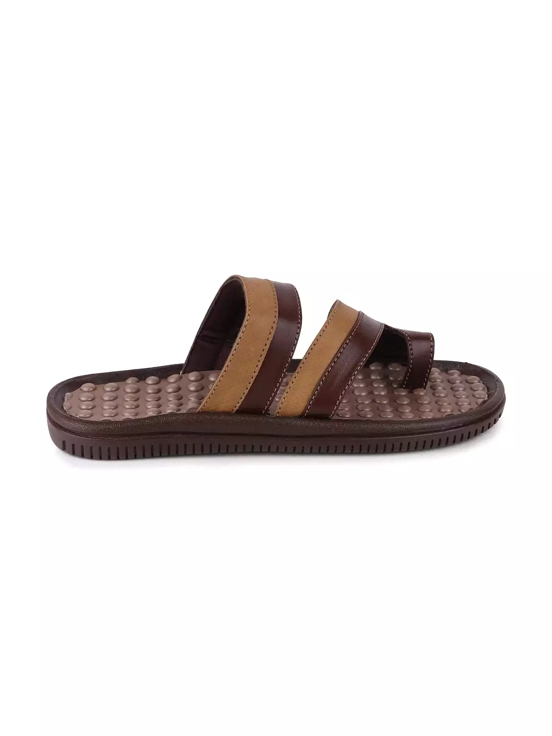 Men Brown/Camel Casual Slip-On Slippers