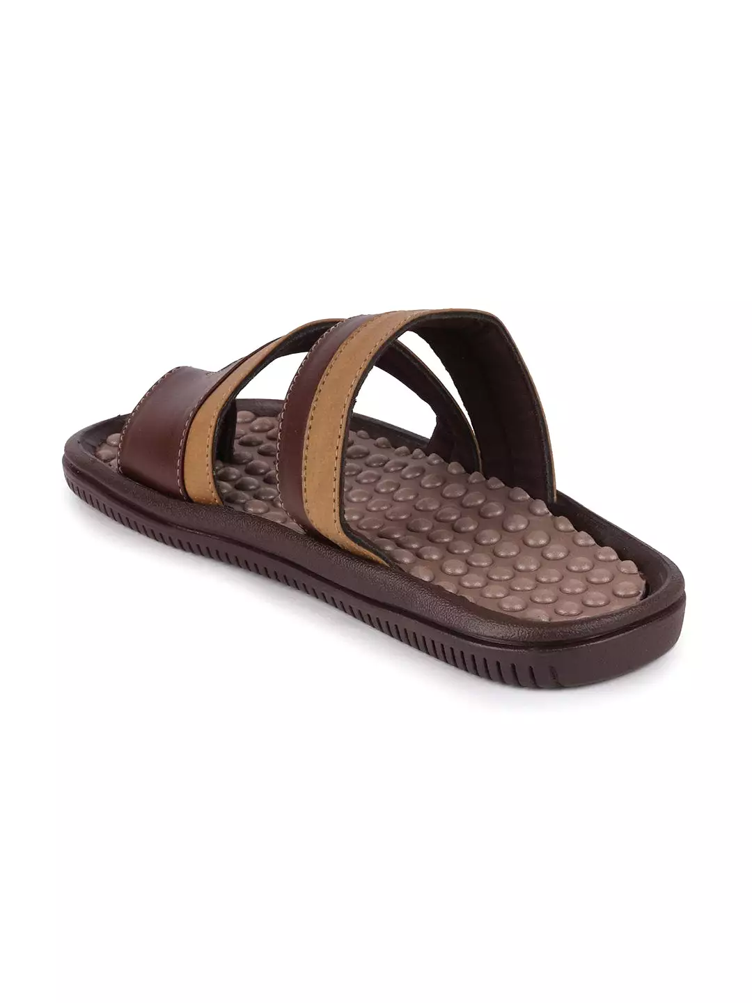 Men Brown/Camel Casual Slip-On Slippers