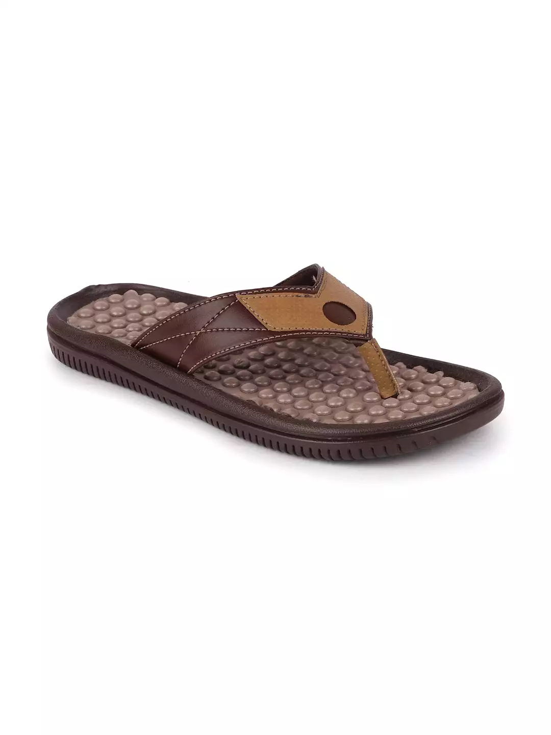 Men Brown/Camel Casual Slip-On Slippers