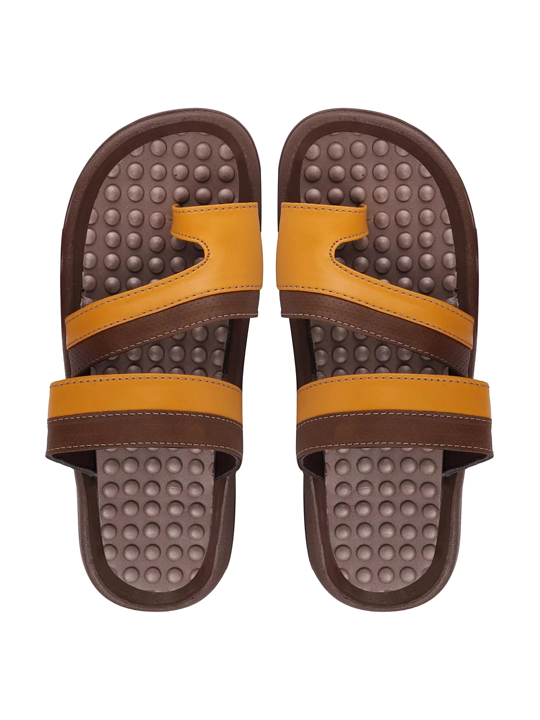 Men Brown/Tan Casual Slip-On Slippers