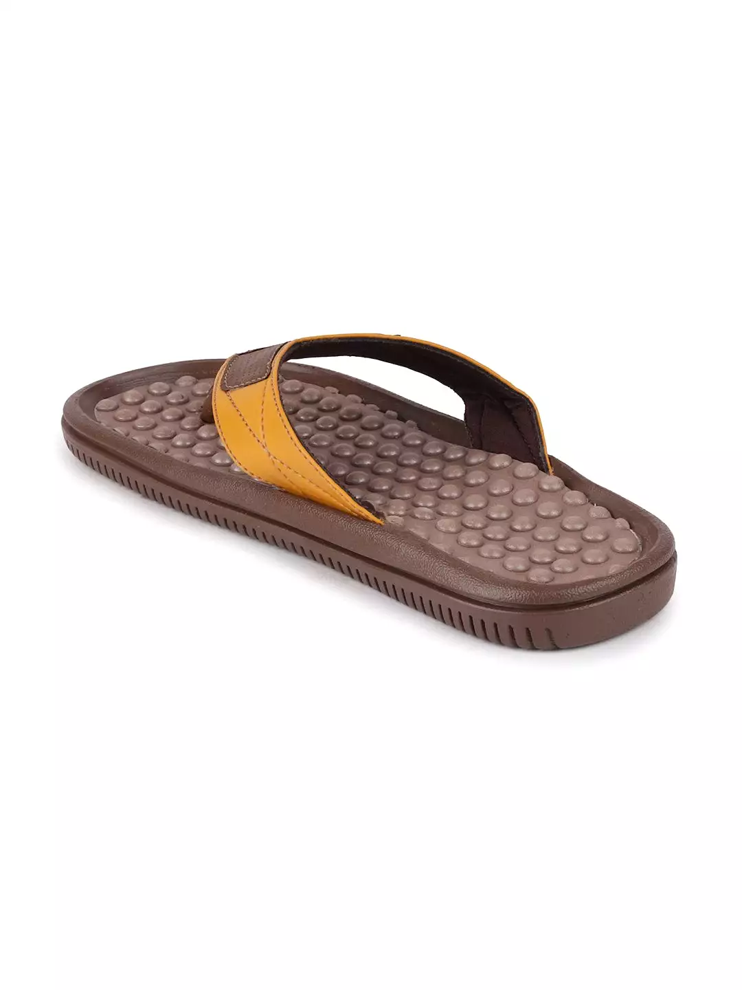 Men Brown/Tan Casual Slip-On Slippers