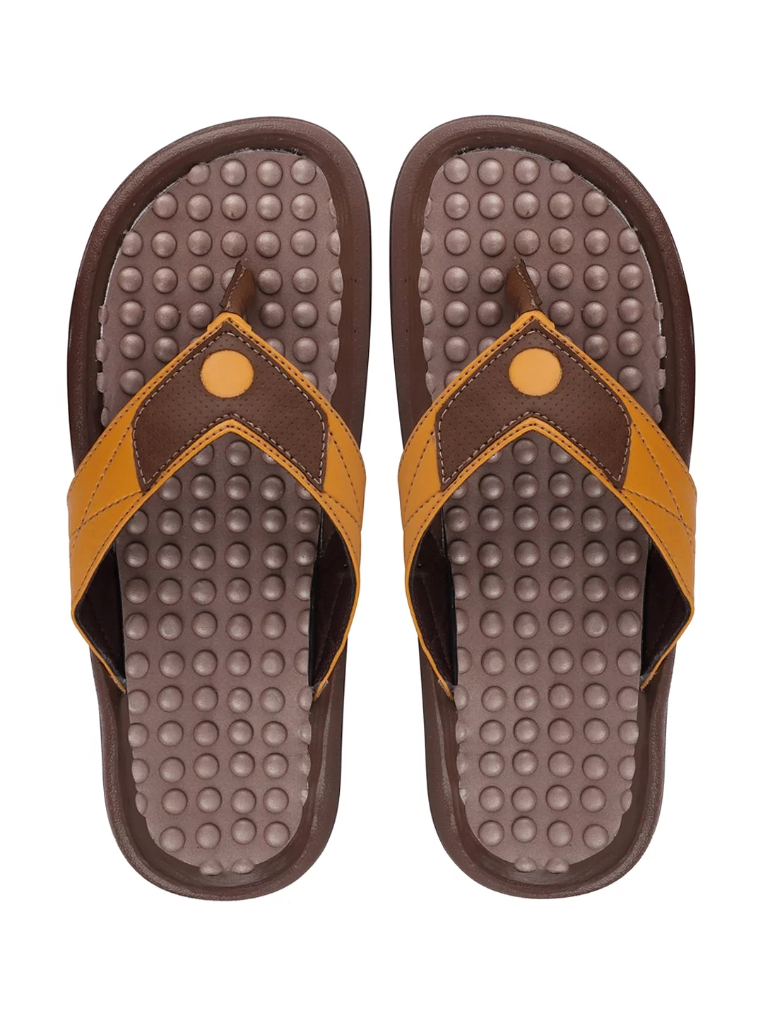 Men Brown/Tan Casual Slip-On Slippers