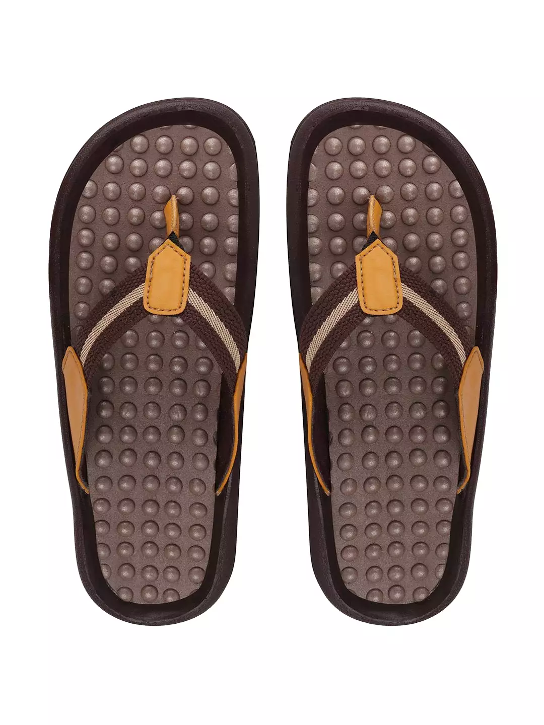 Men Brown/Tan Casual Slip-On Slippers