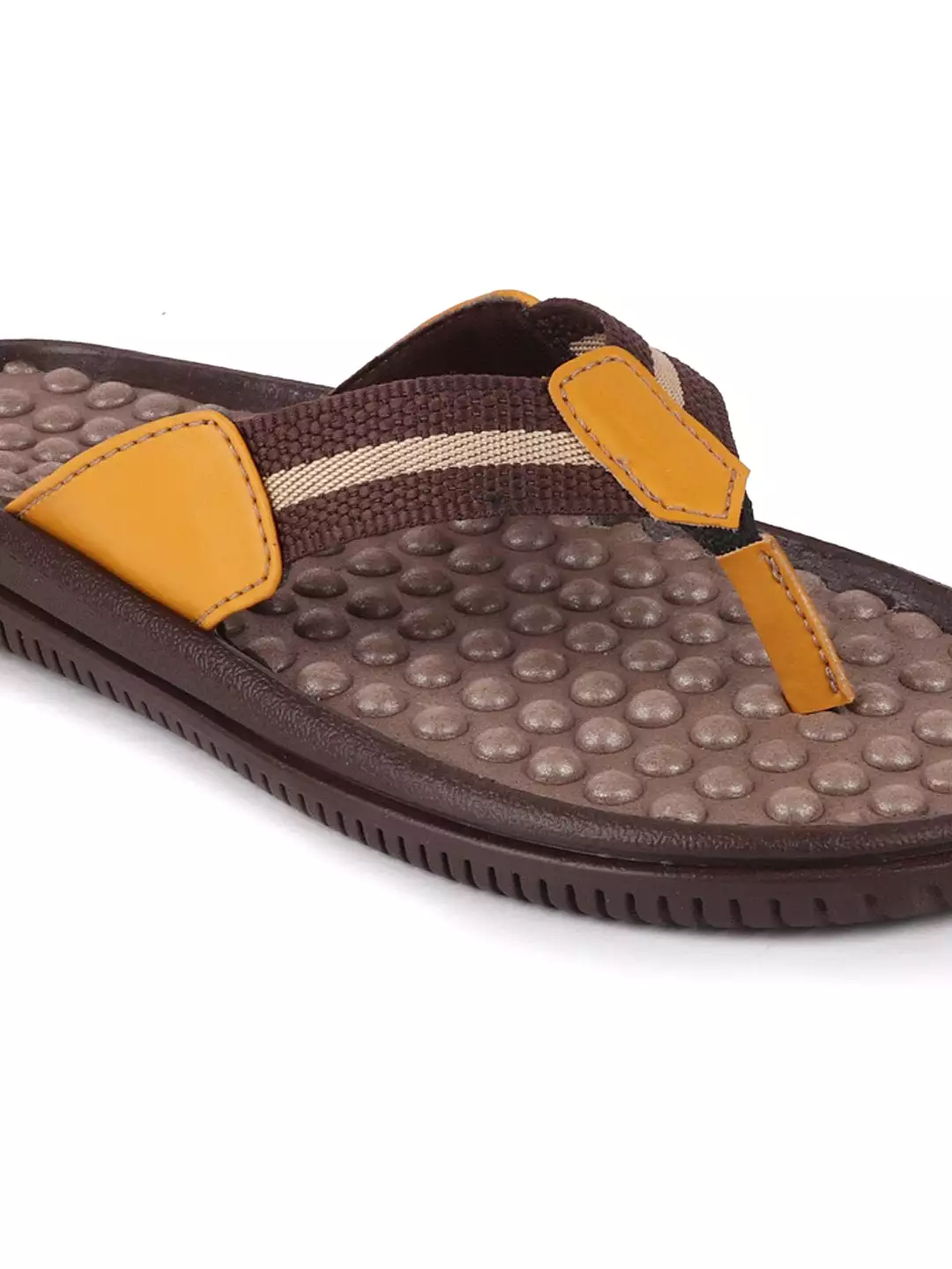 Men Brown/Tan Casual Slip-On Slippers