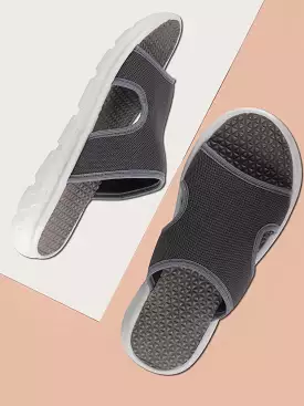 Men Grey Casual Slip-On Flip-Flops