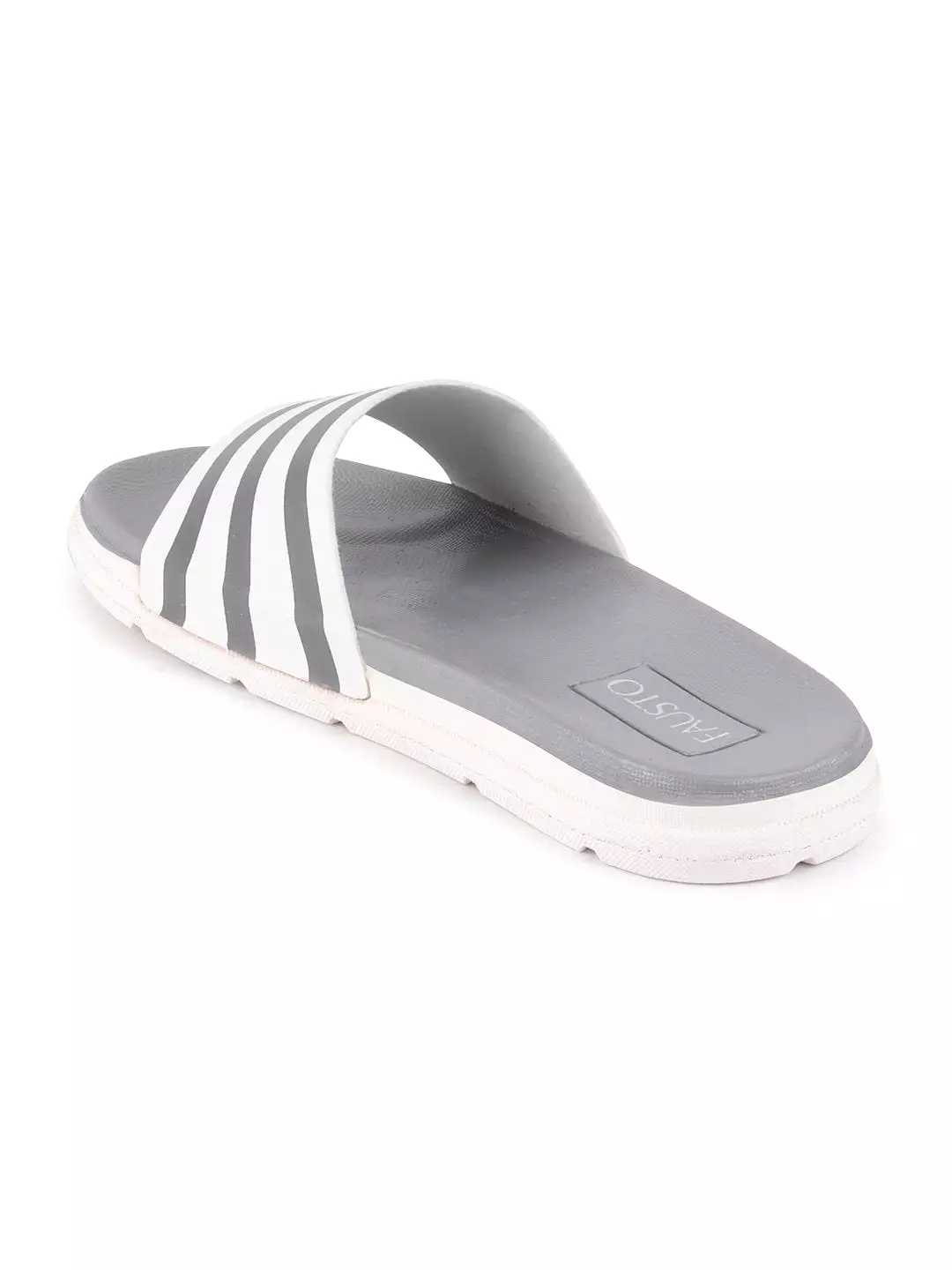 Men Grey Casual Slip-On Flip-Flops