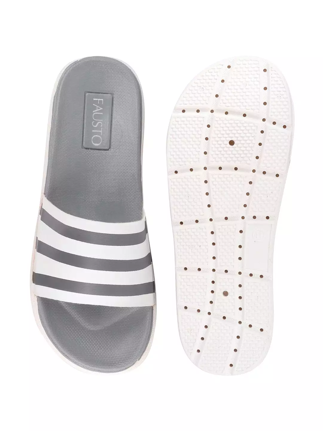 Men Grey Casual Slip-On Flip-Flops