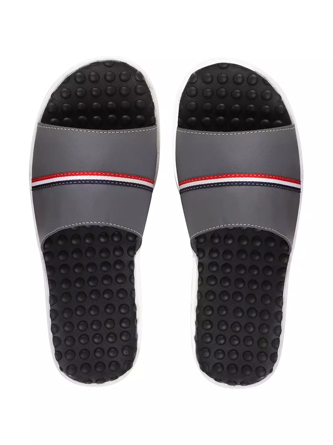 Men Grey Casual Slip-On Flip-Flops