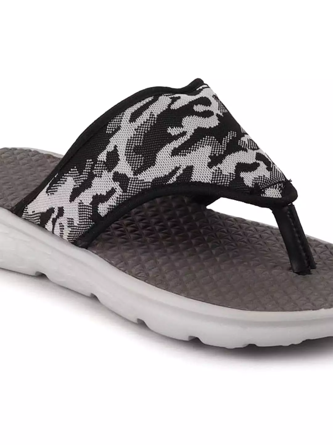 Men Grey Casual Slip-On Printed Flip-Flops