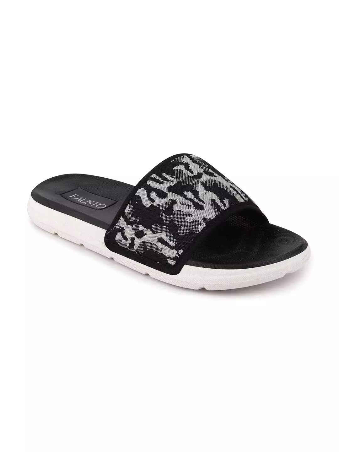 Men Grey Casual Slip-On Printed Slider Flip-Flops