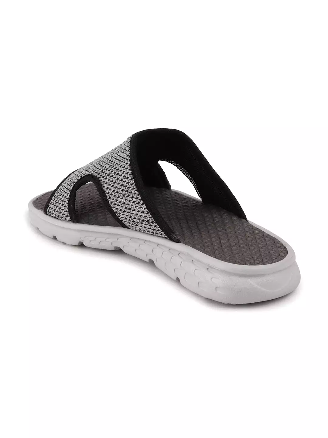 Men Grey Casual Slip-On Slider Flip-Flops