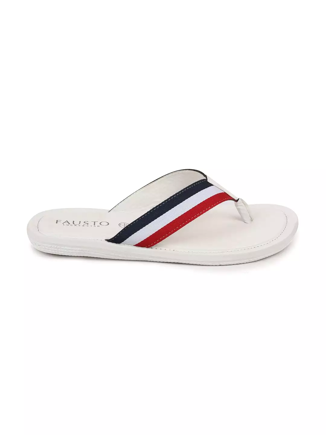 Men Multi Beach Stripe Slippers & Flip Flops