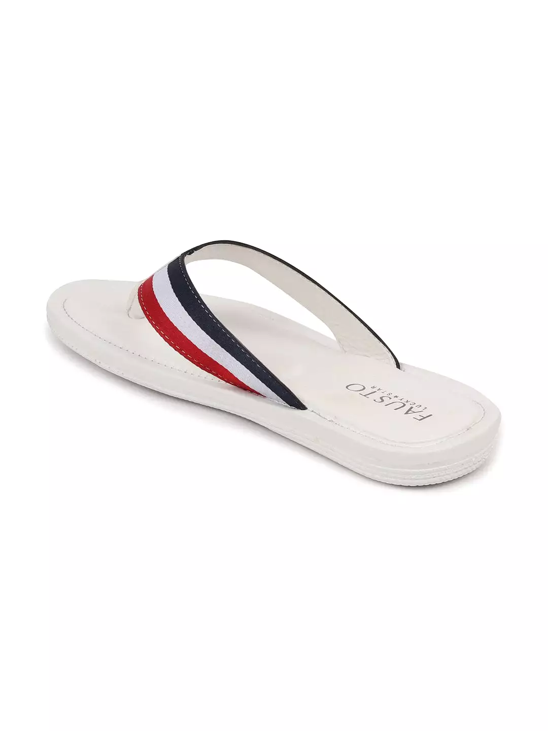 Men Multi Beach Stripe Slippers & Flip Flops