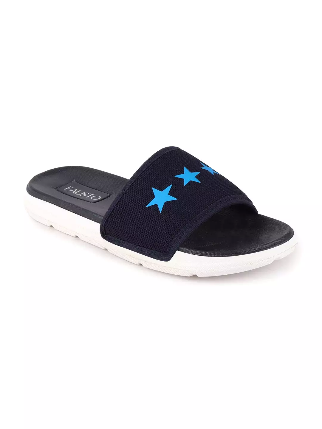 Men Navy Blue Casual Slip-On Flip-Flops