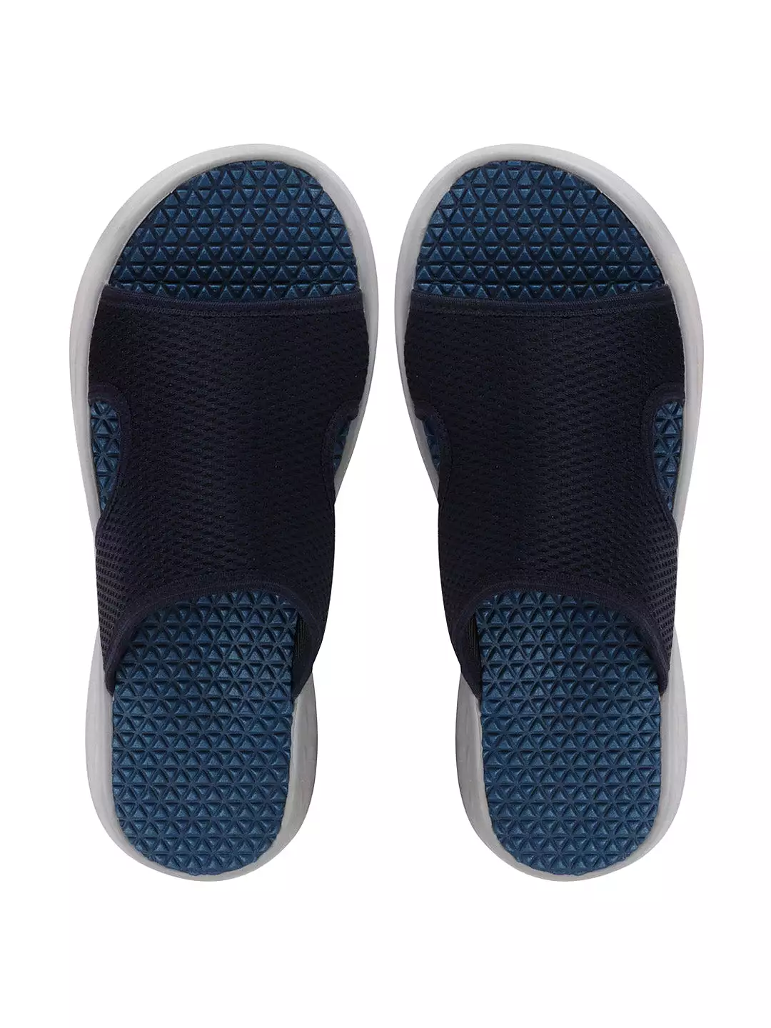 Men Navy Blue Casual Slip-On Slider Flip-Flops