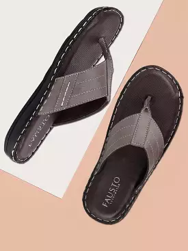 Men Olive Casual Slip-On Slippers