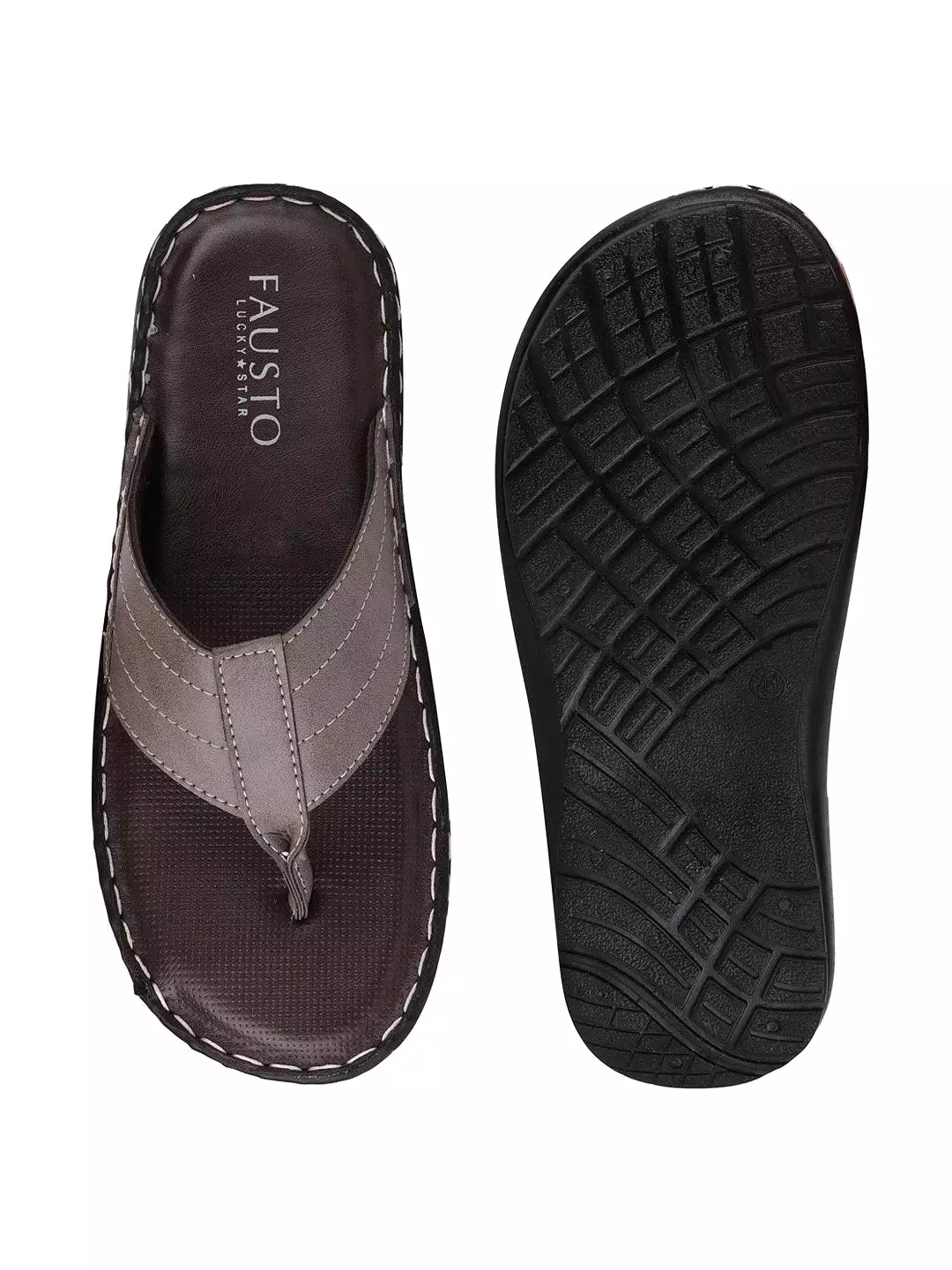 Men Olive Casual Slip-On Slippers